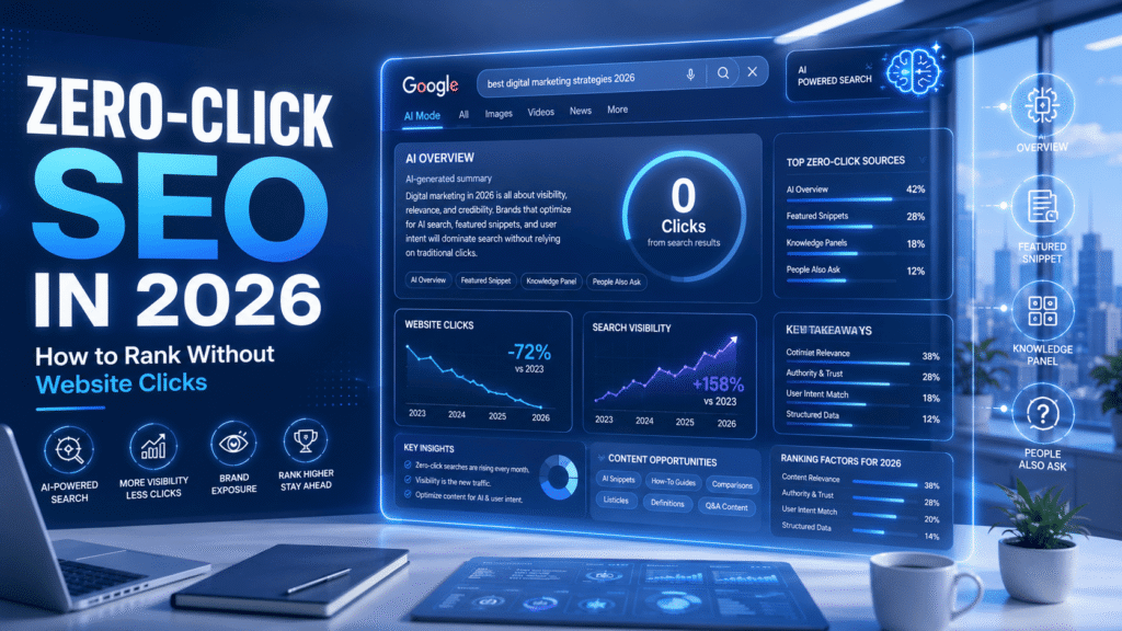 Zero-Click SEO in 2026: How Businesses Can Successfully Survive AI Search zero-click SEO in 2026