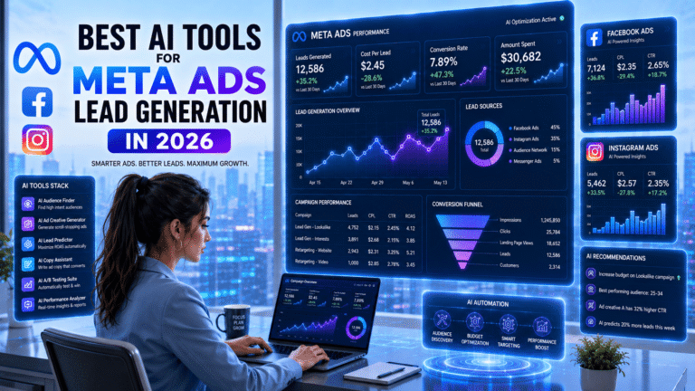 Best AI tools for Meta Ads lead generation in 2026 digital marketing banner