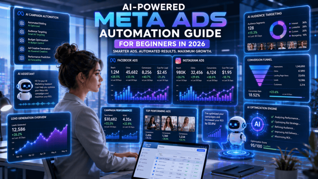 AI-powered Meta Ads automation dashboard for Facebook and Instagram marketing in 2026