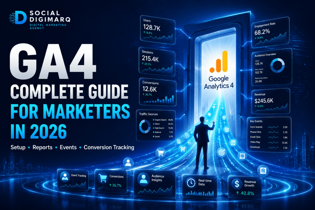 GA4 Complete Guide for Marketers in 2026: Setup, Reports & Conversion Tracking GA4 Complete Guide
